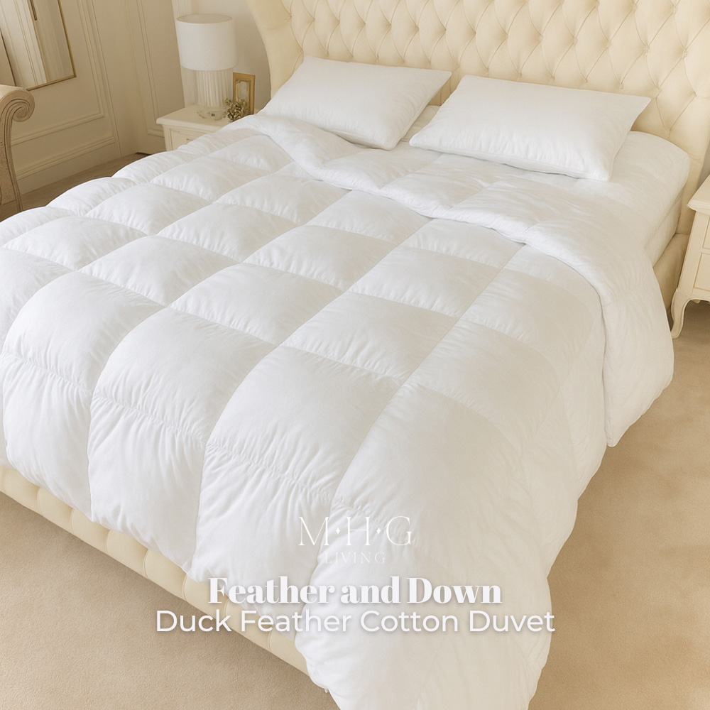 MHG Living Double White Duck Feather and Down Warm Winter Duvet 13.5 Tog Image 5