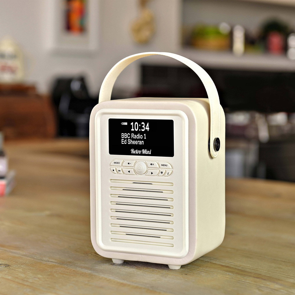 Laura Ashley Cream Retro Mini DAB Digital Radio Image 2