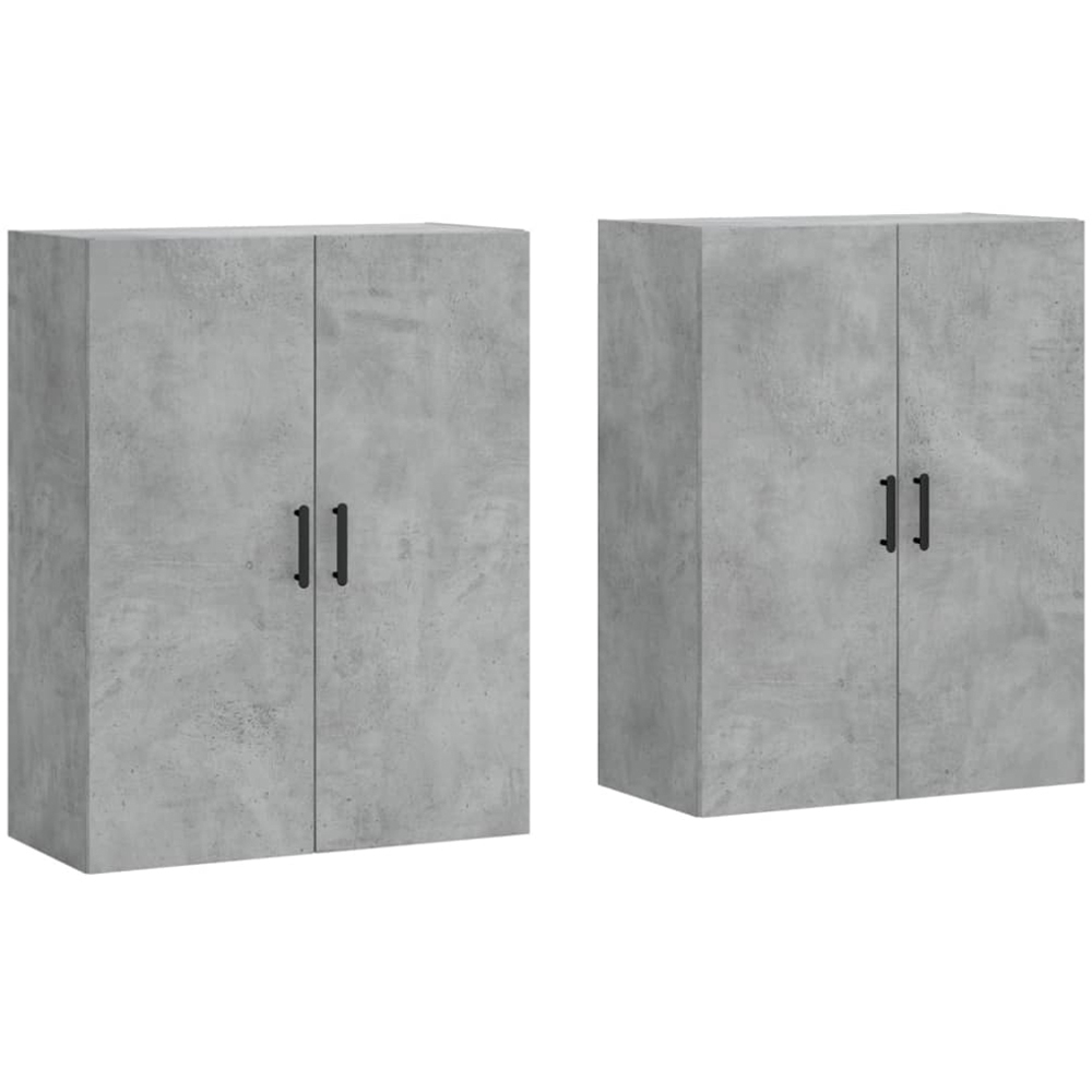 vidaXL 2 Door Concrete Grey Wall Mounted Cabinet 2 Pack Image 2