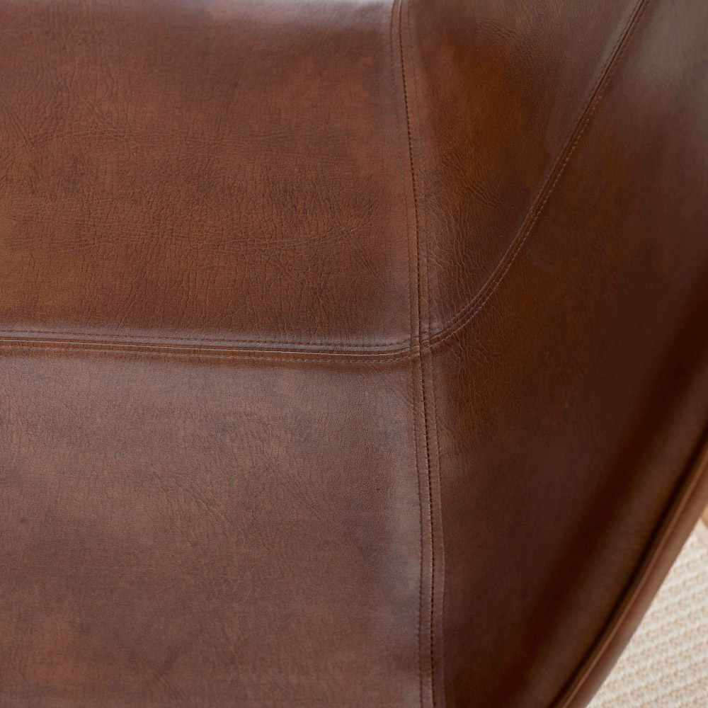 Julian Bowen Joren Tan Brown PU Leather Lounge Chair Image 7