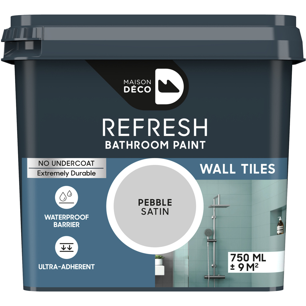 Maison Deco Refresh Bathroom Pebble Satin Paint 750ml Image 2