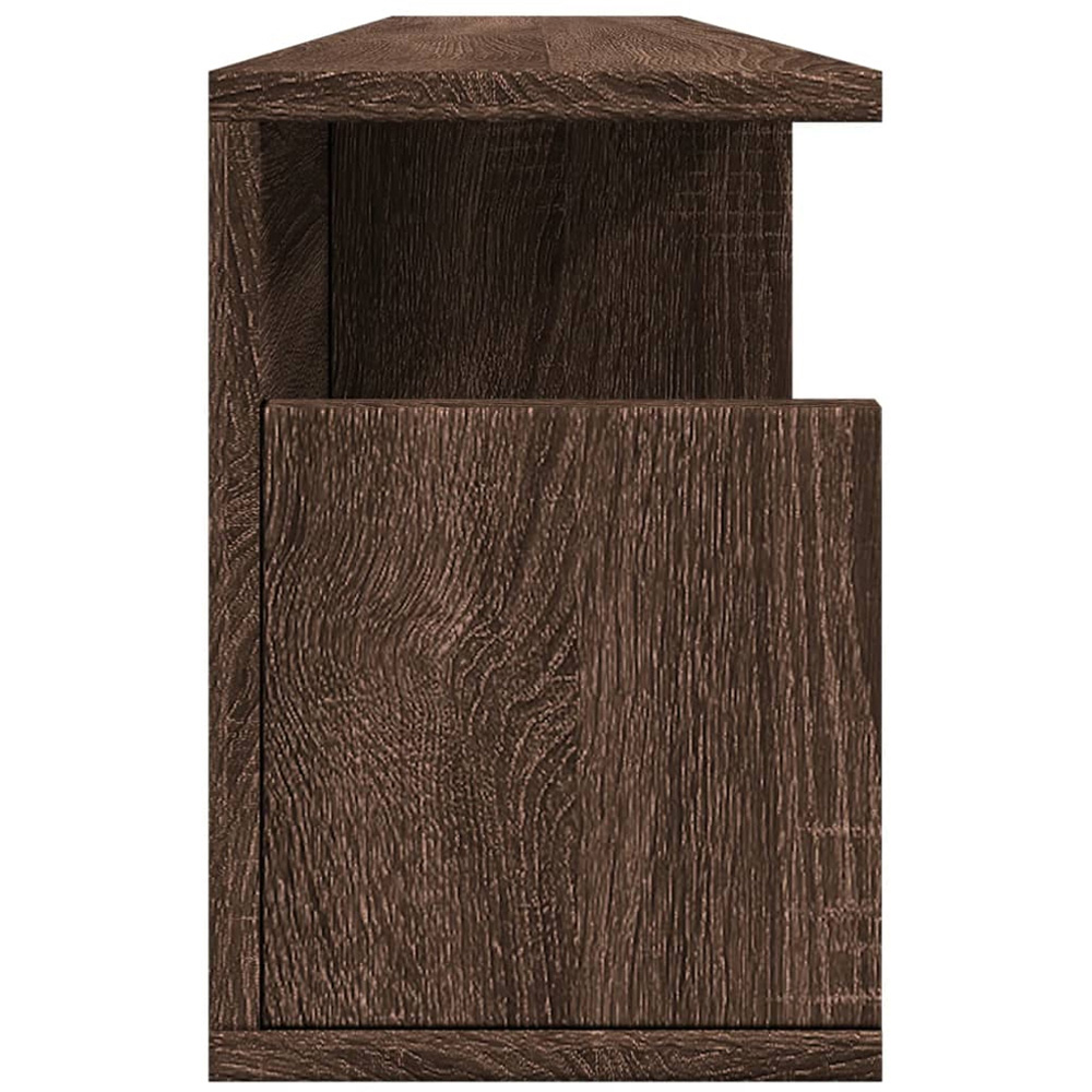 vidaXL 2 Shelf Brown Oak Wall Cabinet Image 4