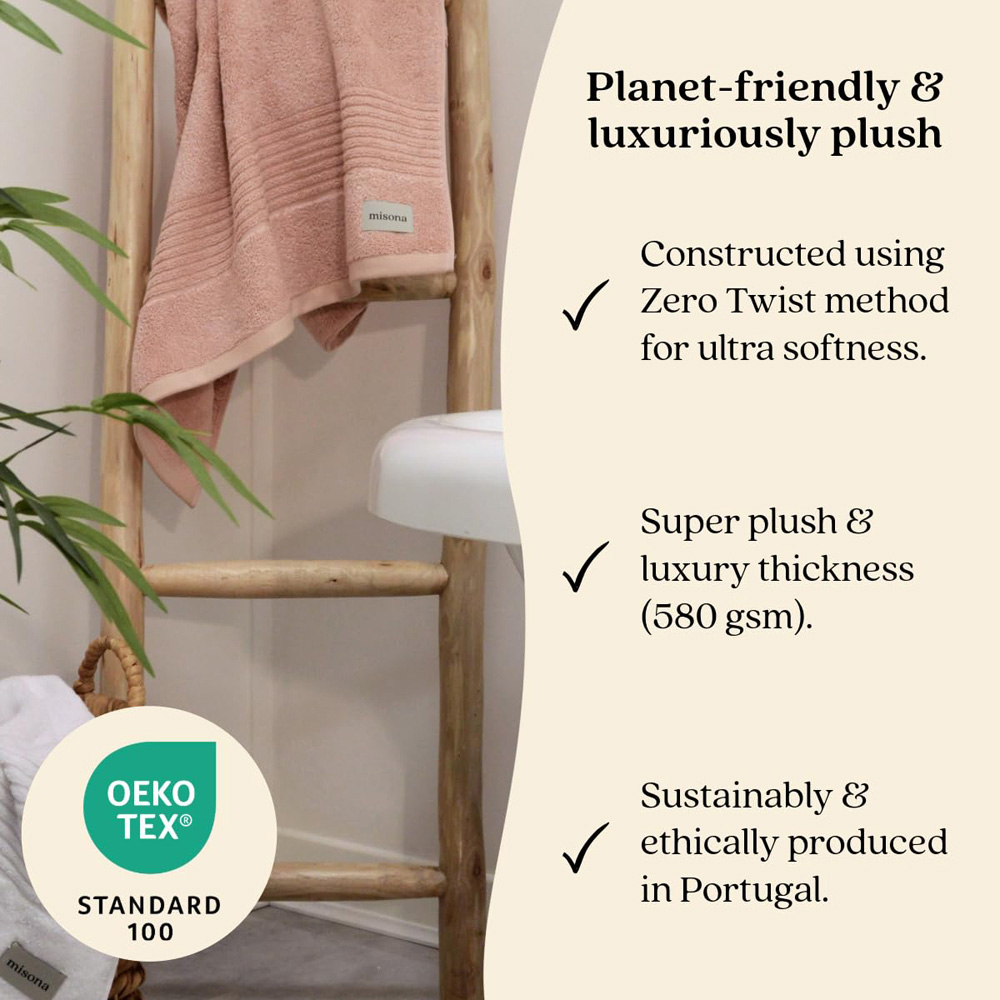 Misona Ultra Soft Bamboo Blush Bath Sheet Image 2