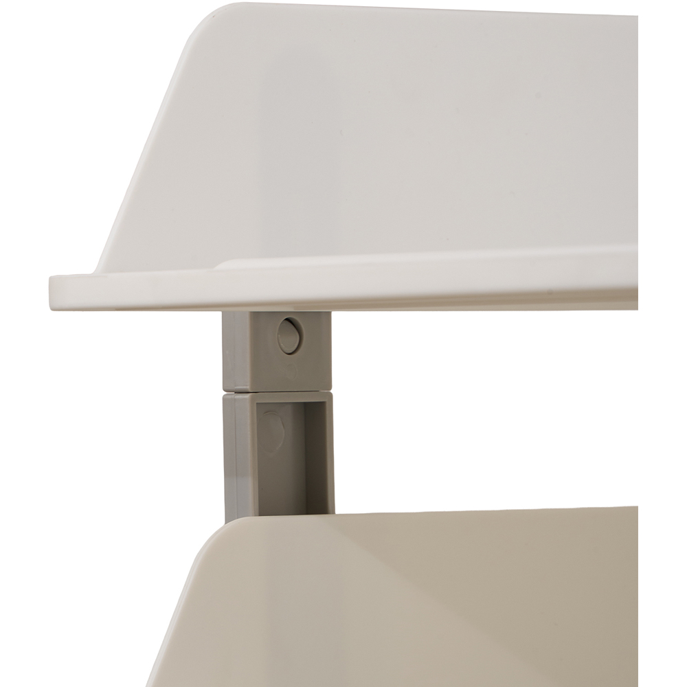 Living and Home 2-Tier White and Grey Tabletop File Organiser Rack Image 5