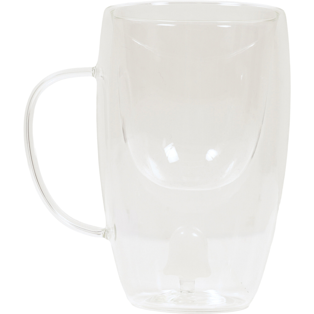 Double Wall Icon Glass Mug with Handle Image 5