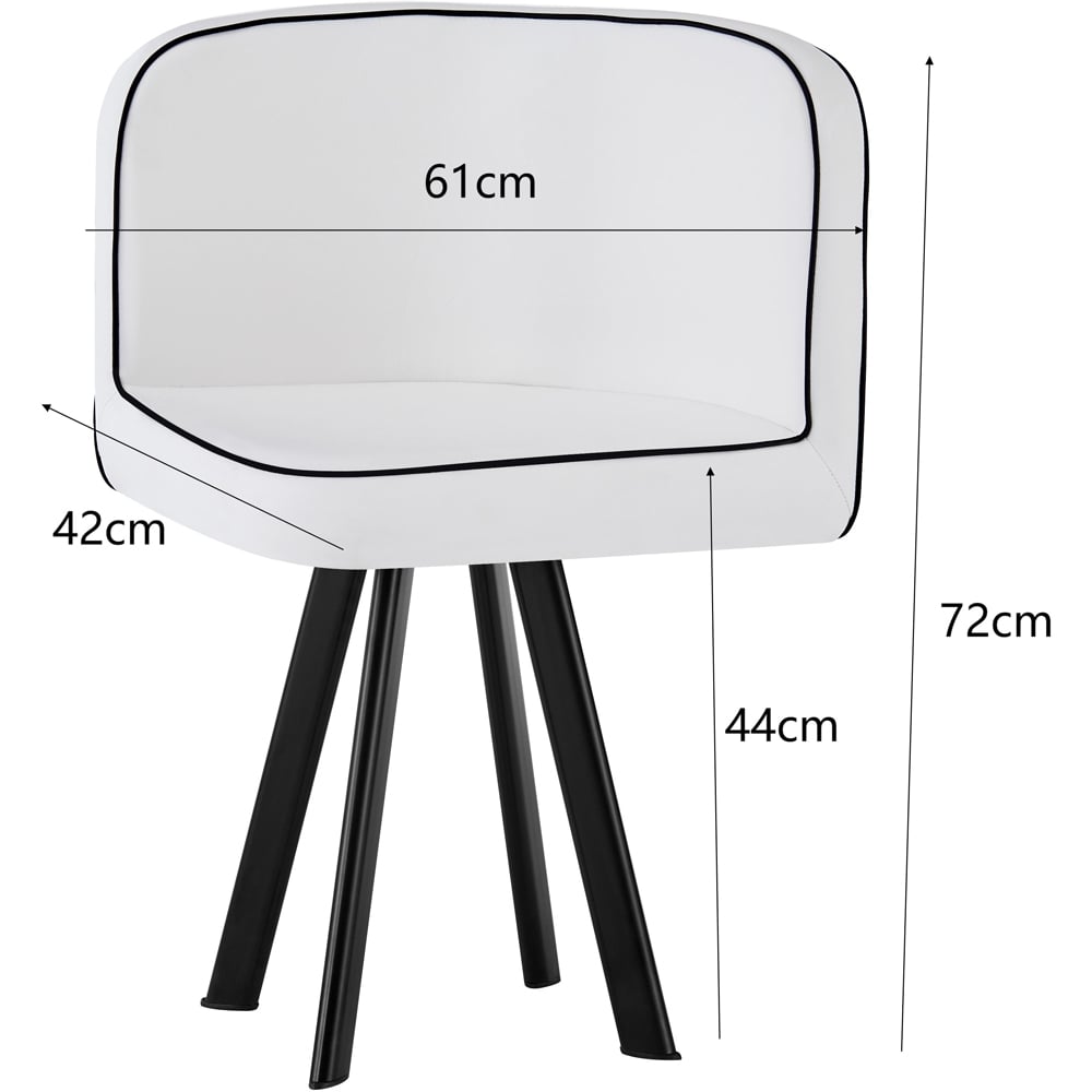 Comfy Living 6 Seater Dining Set White Image 5