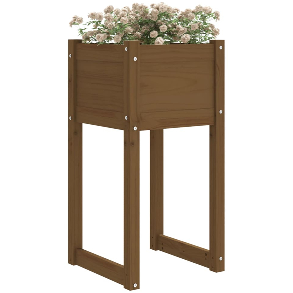 vidaXL Honey Brown Pine Wood Garden Planter 81 x 40 x 40cm Image 2