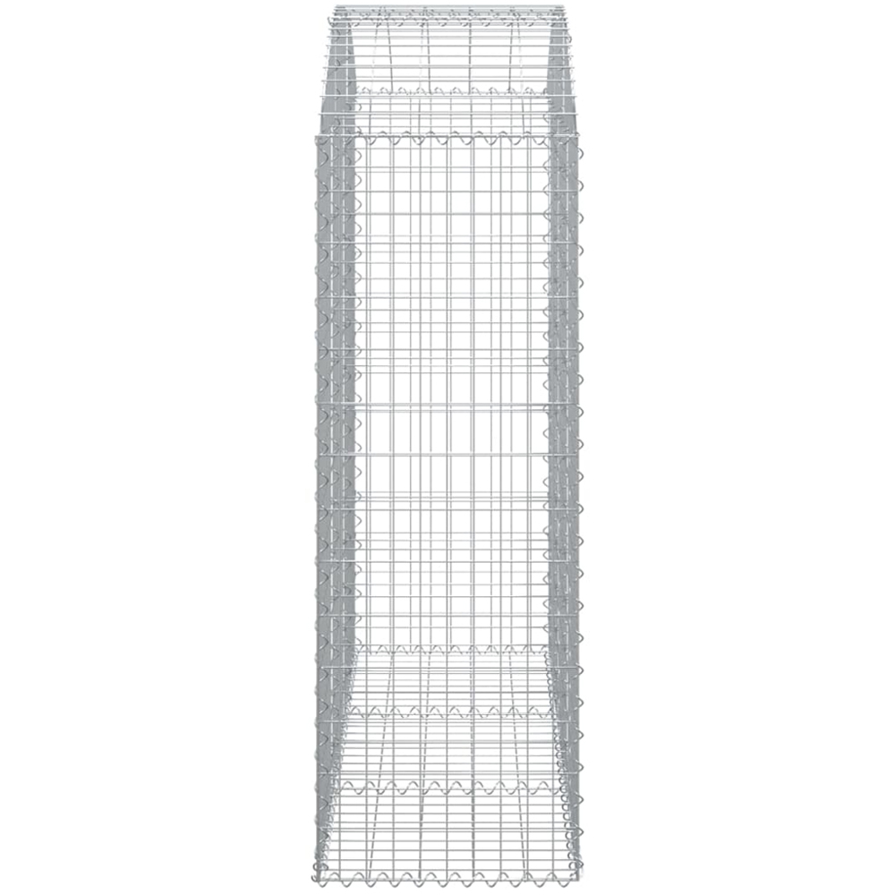 vidaXL Silver Galvanised Iron Gabion Basket 150 x 50 x 140/160cm Image 3