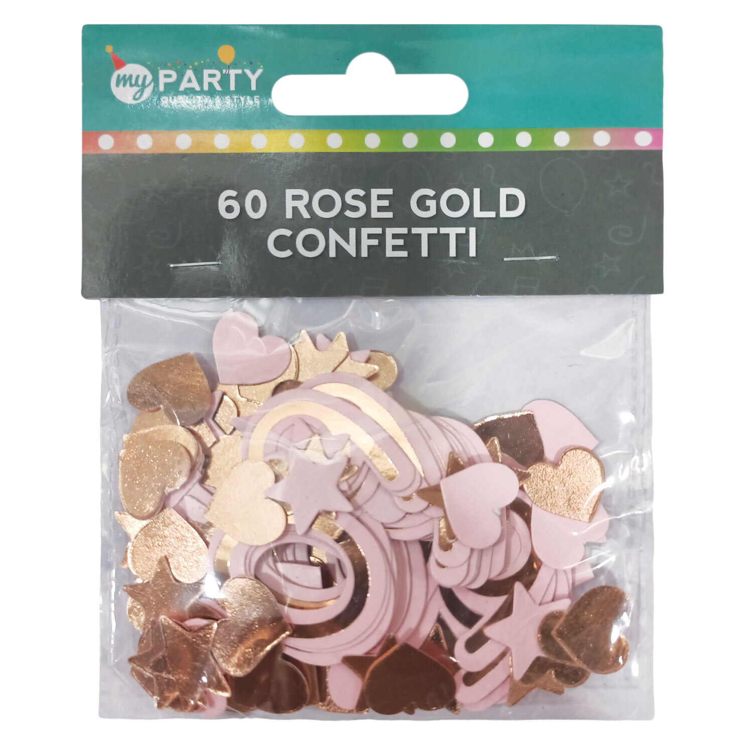 Birthday Number Rose Gold Paper Confetti - 60 Image