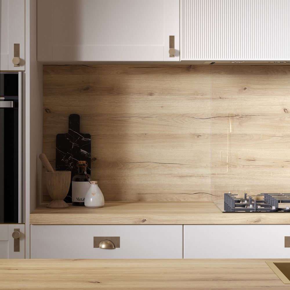 Omega Modern Ashdown Oak Effect Laminate Square Edge Kitchen Worktop 4100 x 620 x 38mm Image 5