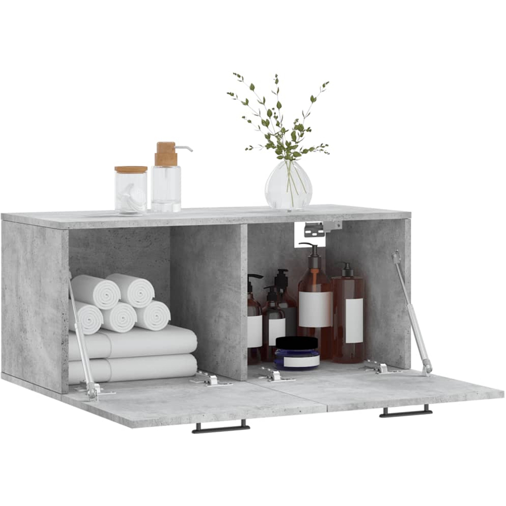 vidaXL 2 Door Concrete Grey Wall Cabinet Image 4