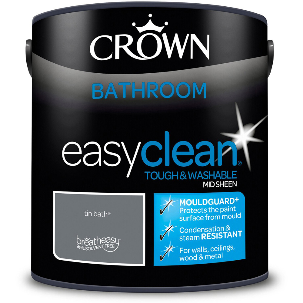 Crown Easyclean Bathroom Paint - Tin Bath Image 2