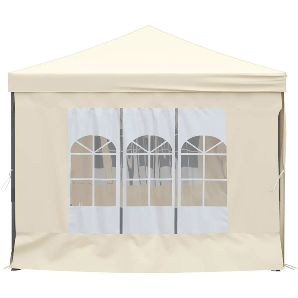 vidaXL 3 x 6m Cream Foldable Party Tent with Sidewalls Image 4