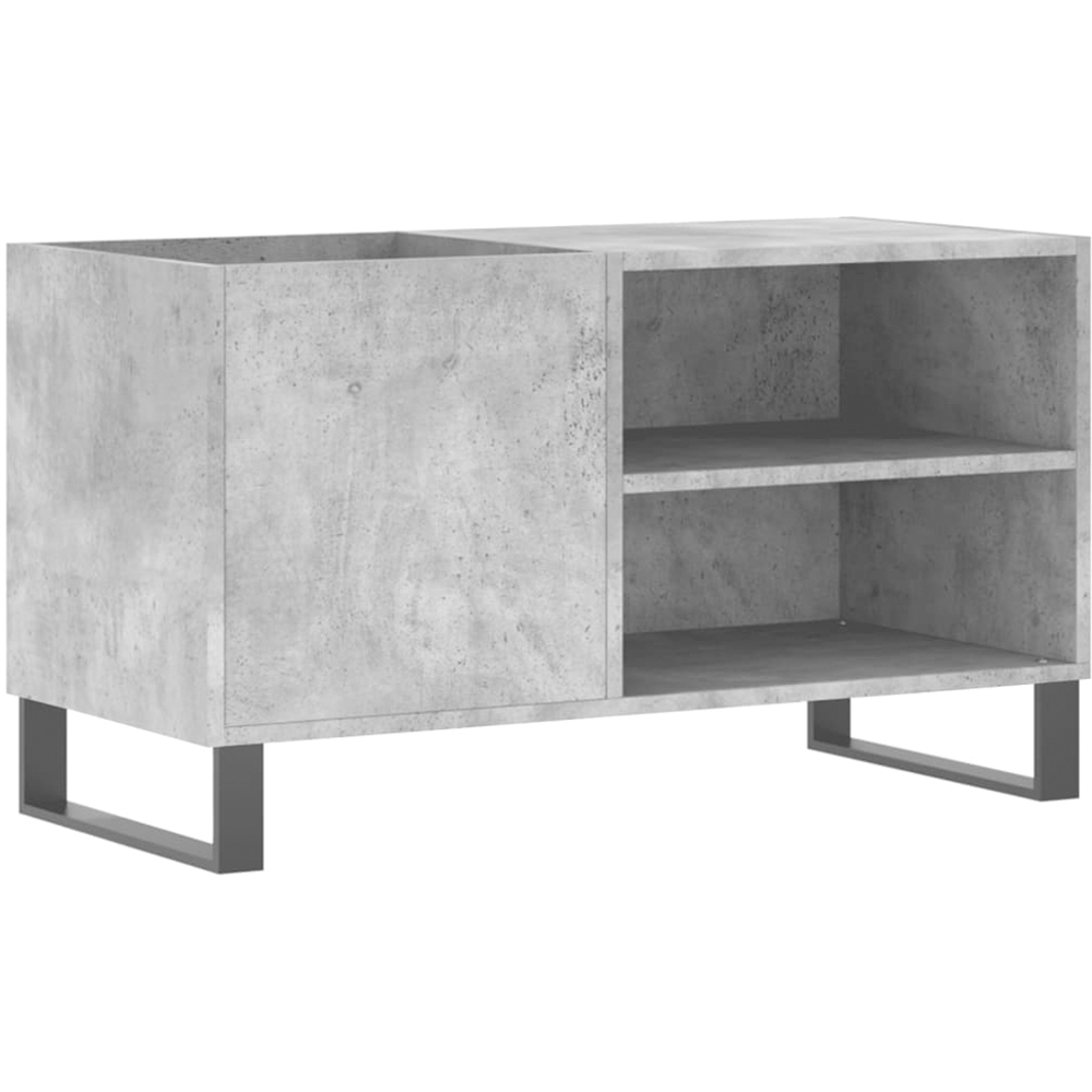 vidaXL 2 Shelf Concrete Grey Record Cabinet Image 2
