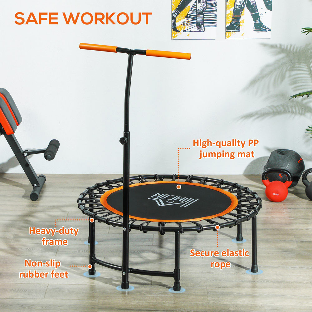 HOMCOM 3ft Orange Fitness Trampoline Image 7