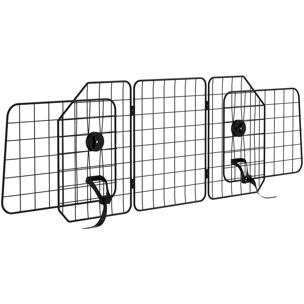 PawHut Dog Car Barrier with Adjustable Width Image 1