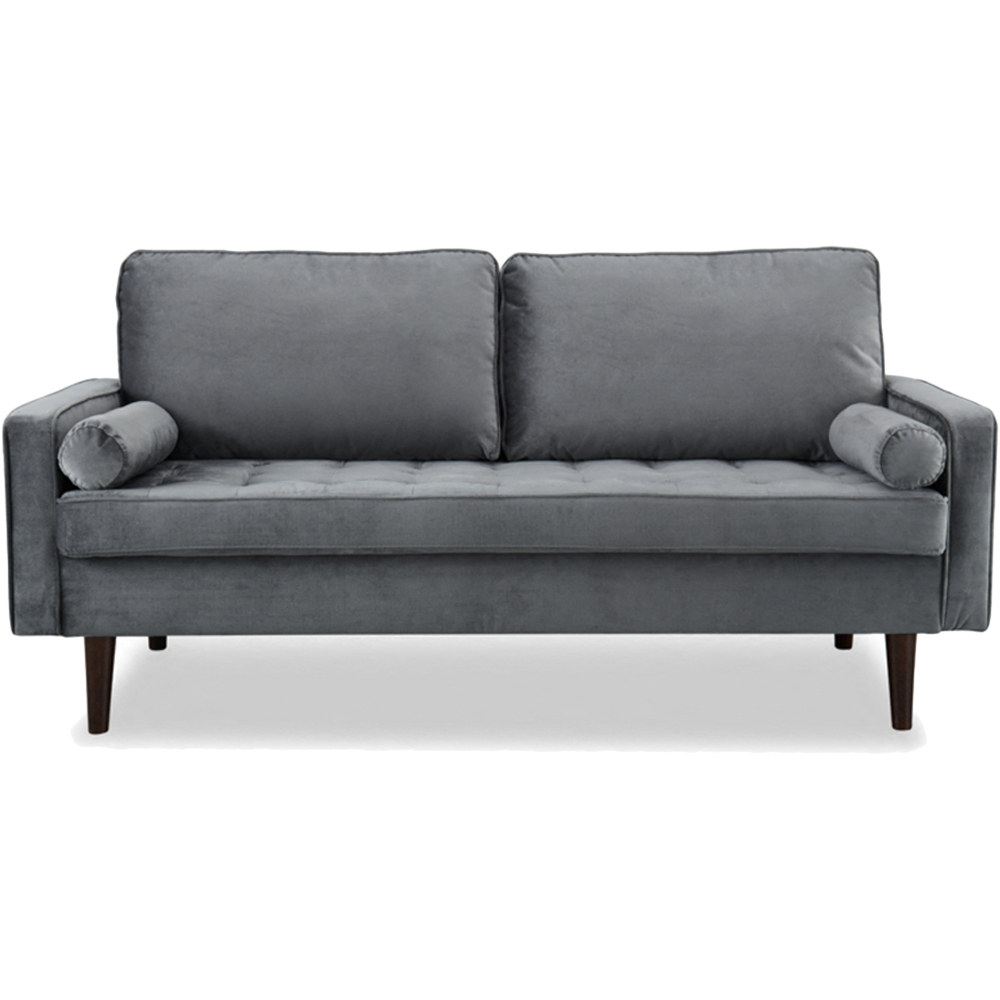 Home Detail Scott 3 Seater Grey Velvet Sofa Image 3