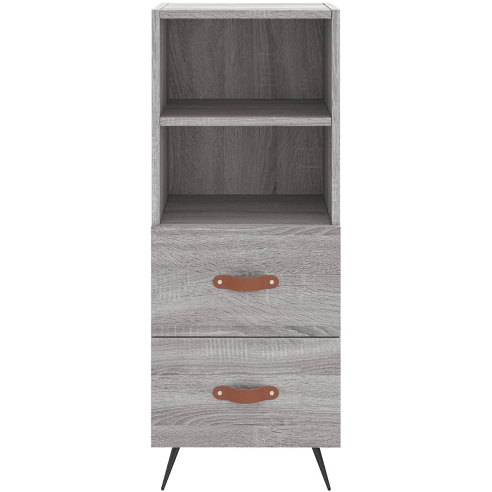 vidaXL Single Door 2 Drawer 2 Shelf Grey Sonoma Highboard Image 6