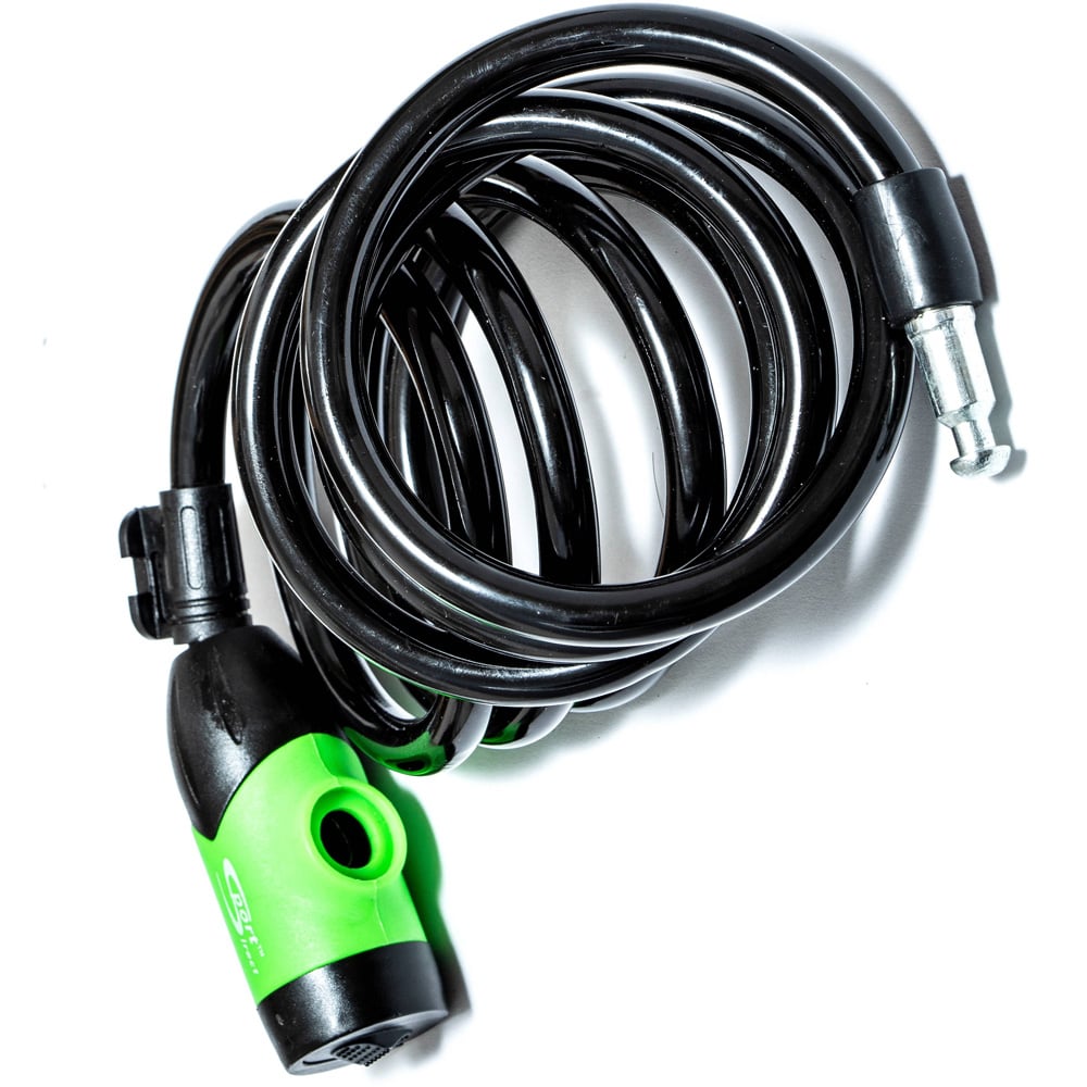 Sport Direct LED Steel Cable Bike Auto Lock with Bracket 10mm x 185cm Image 3