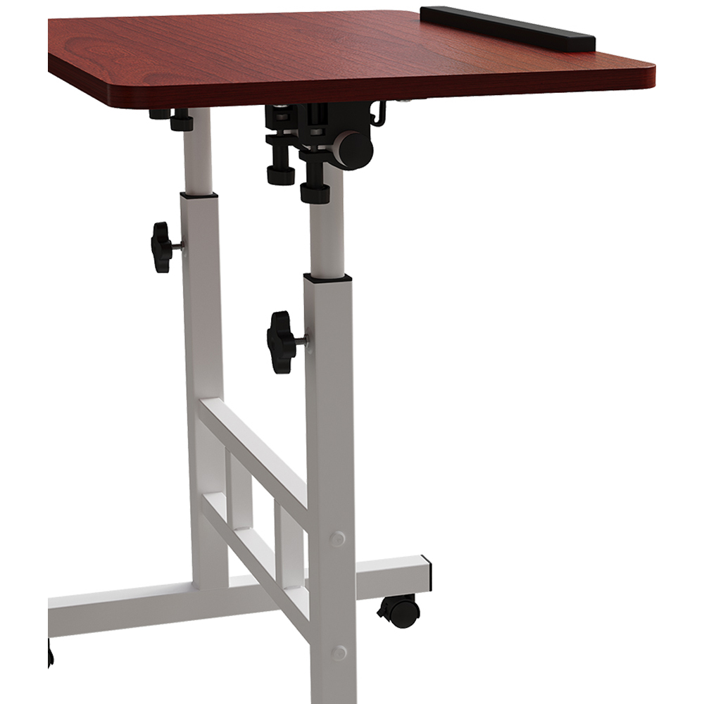 Living and Home Height Adjustable Mobile Laptop Desk Dark Walnut Image 3