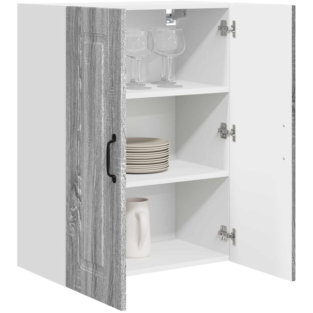 vidaXL Kalmar 2 Door Grey Sonoma Wall Kitchen Cabinet Image 3