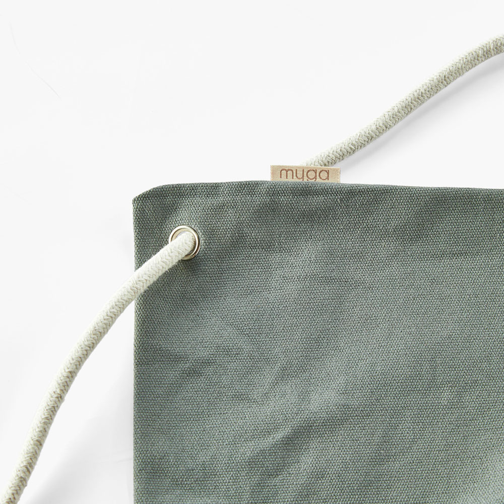 Myga Sage Cotton Yoga Mat Bag with Drawstring and Shoulder Strap Image 4