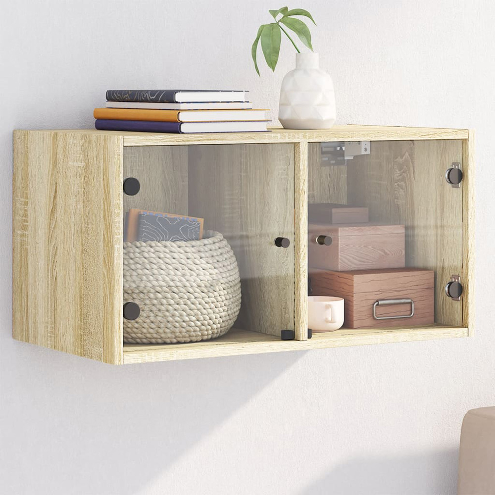vidaXL 2 Door Sonoma Oak Wall Cabinet Image 1