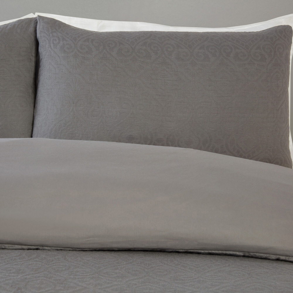 Romilly Matalesse Duvet Set Grey Superking Image 3