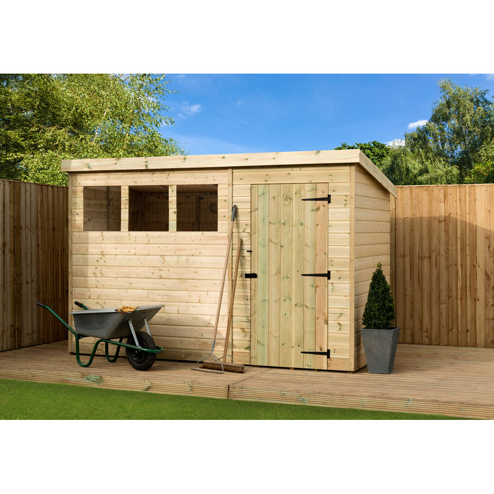 Empire Sheds 1500 10 x 3ft Tongue and Groove Pent Garden Shed Image 2