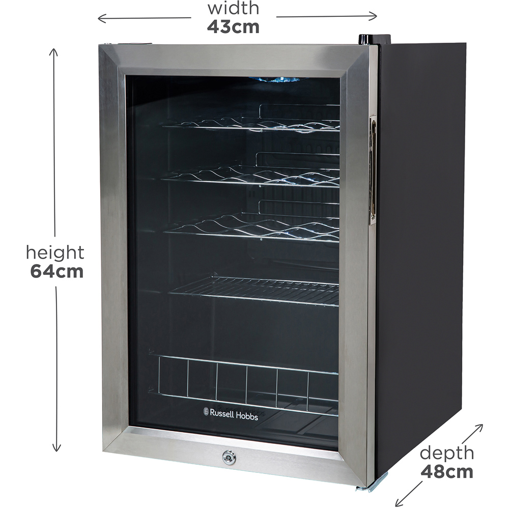 Russell Hobbs RHGWC4SS-LCK Stainless Steel 20 Bottle Lockable Wine Cooler Image 9