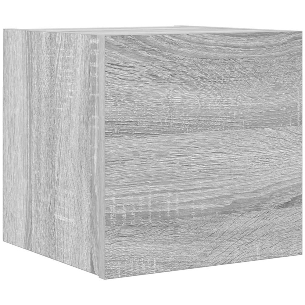 vidaXL Single Door Grey Sonoma Wall Mounted TV Cabinet Image 2
