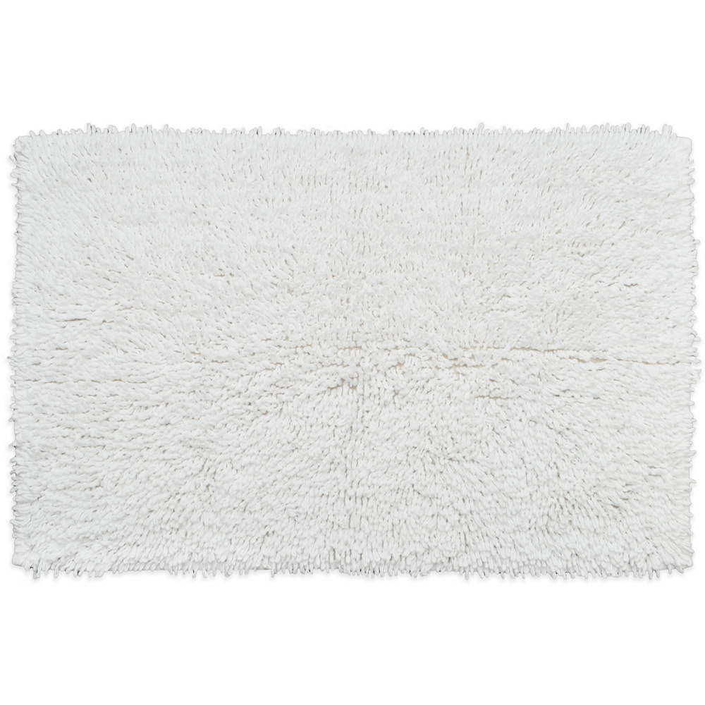 Allure Bath Fashions White Tumble Twist Bath Mat 55 x 90cm Image 1