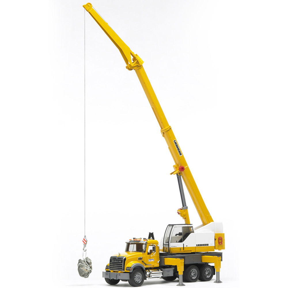 Bruder Kids MACK Granite Liebherr Crane Truck Playset Model Image 4