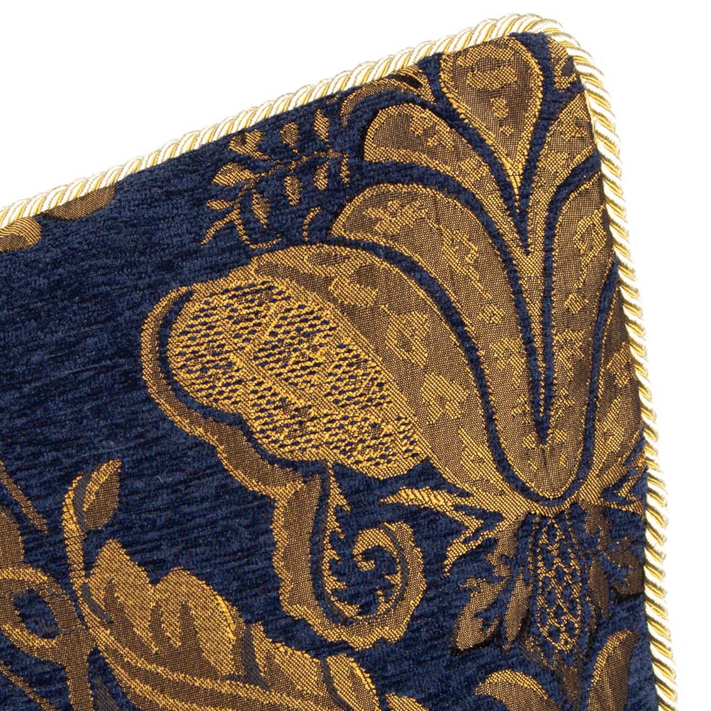 Paoletti Shiraz Navy Floral Jacquard Cushion Image 4