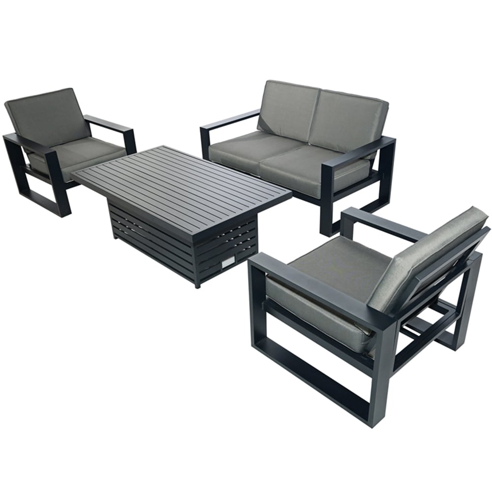 Furniture One 4 Seater Aluminium Garden Dining Set Image 3