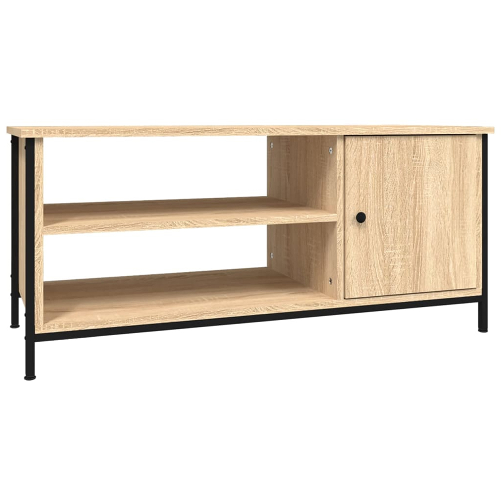 vidaXL Single Door 2 Shelf Sonoma Oak TV Cabinet Image 2