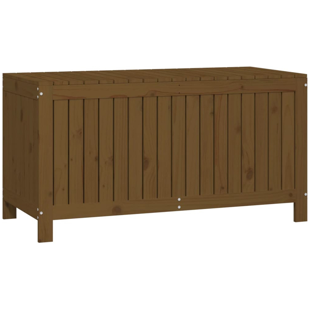 vidaXL 64 x 121 x 55cm Brown Pine Wood Garden Storage Box Image 1