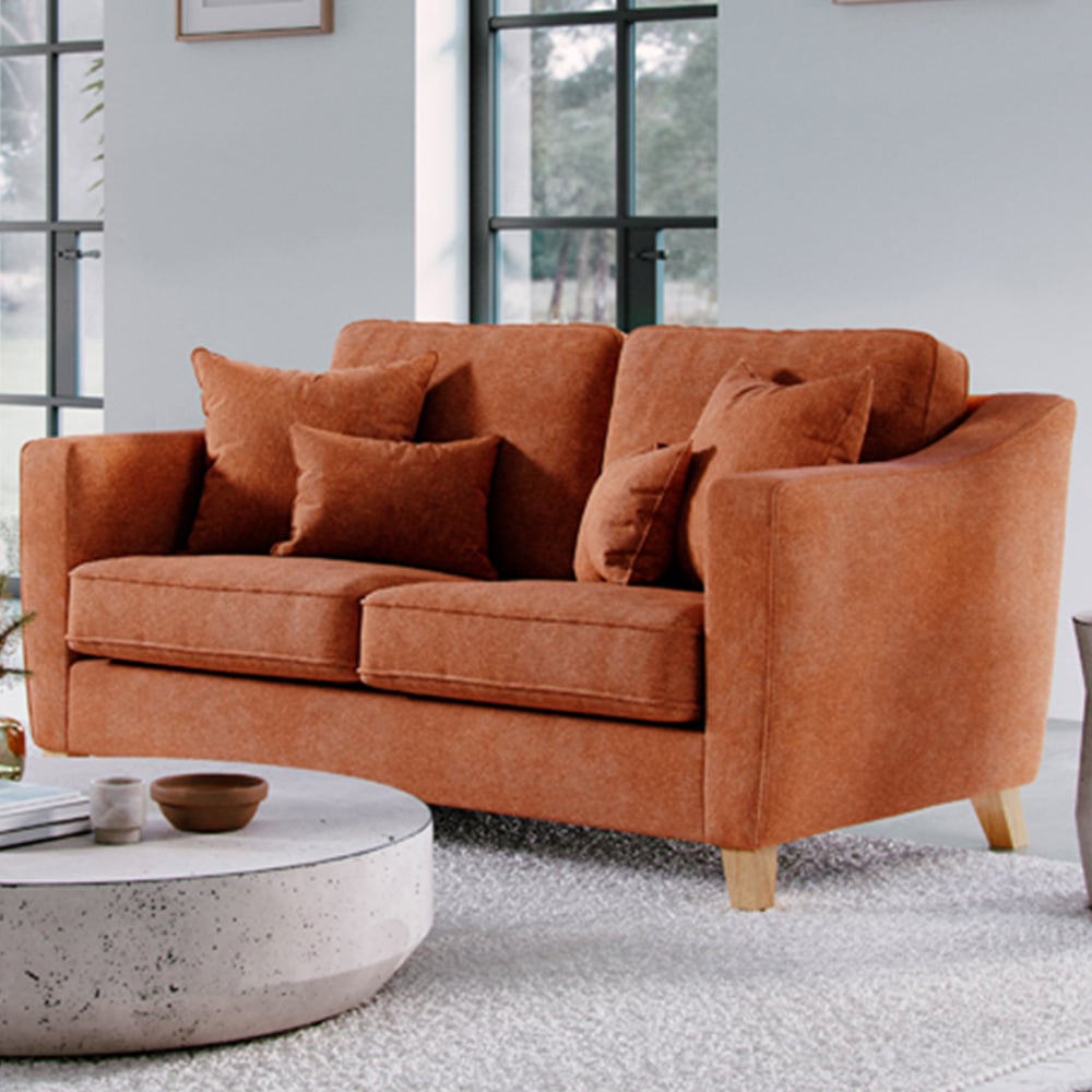 Marlon 2 Seater Small City Terracota Sofa Image 1