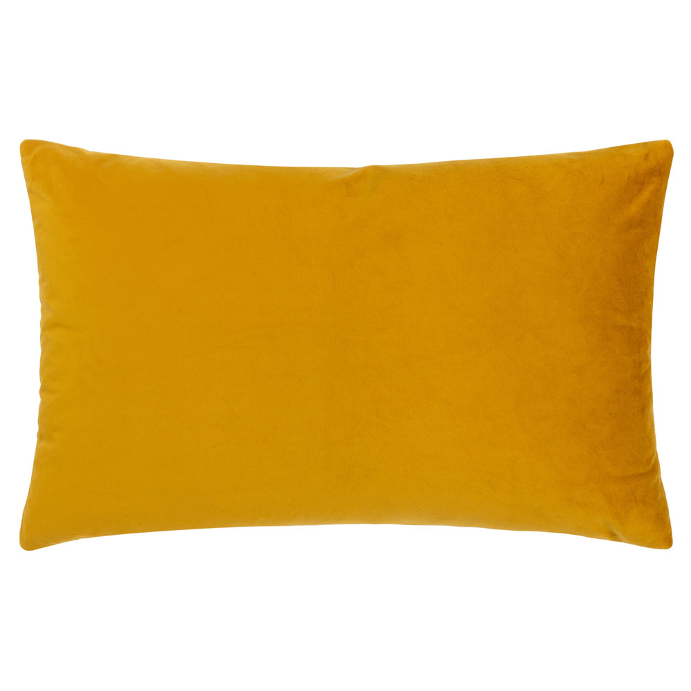 Paoletti Lexington Gold Velvet Jacquard Cushion Image 2
