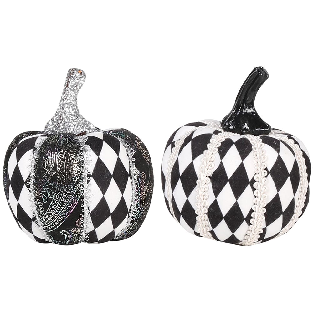 Halloween Checkered Pumpkin Image 1