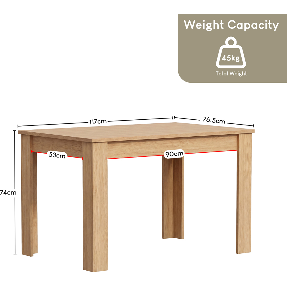 VIDA DESIGNS Medina 4 Seater Dining Table Oak Image 9