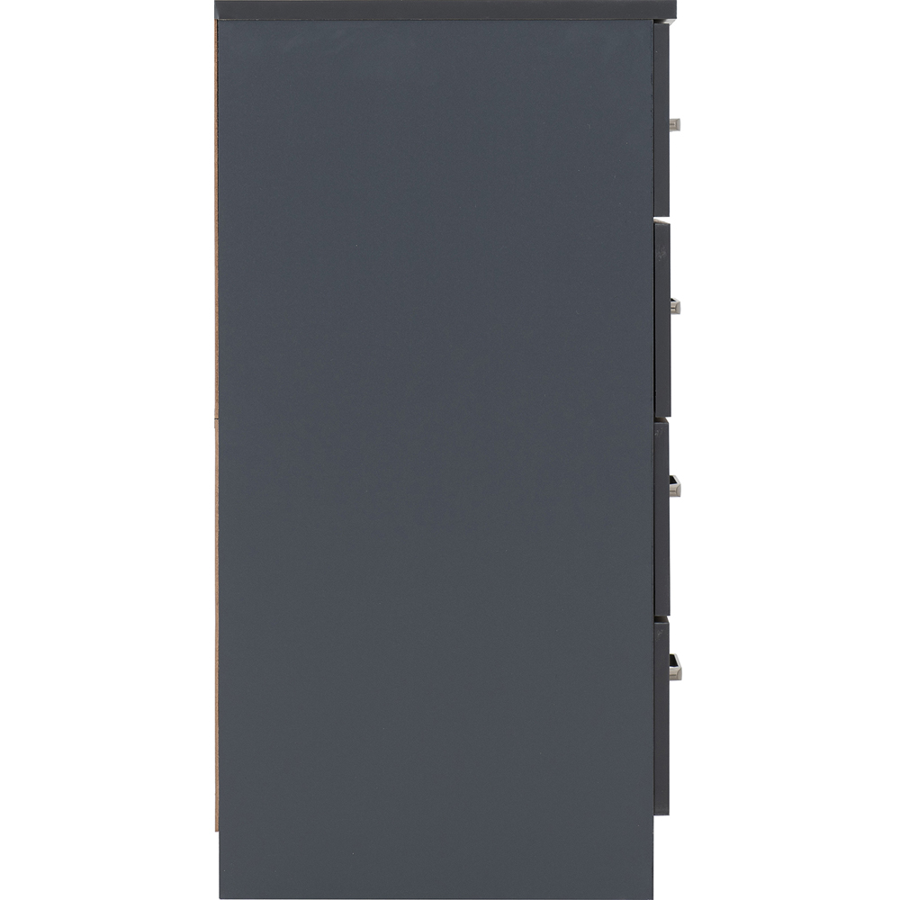 Seconique Dakota 4 Drawer Dark Grey Storage Chest Image 5