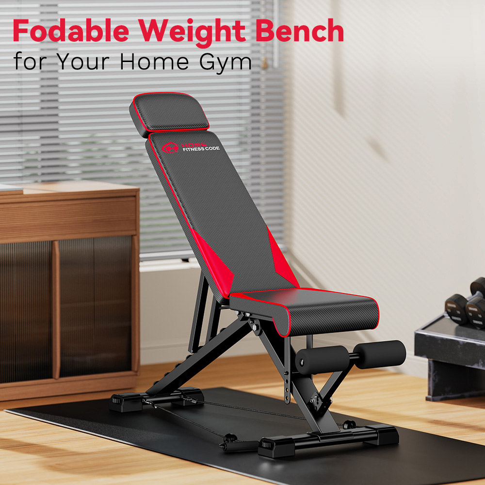 Rattrix C1 Black Multiple Adjustment Foldable Weight Bench Image 4