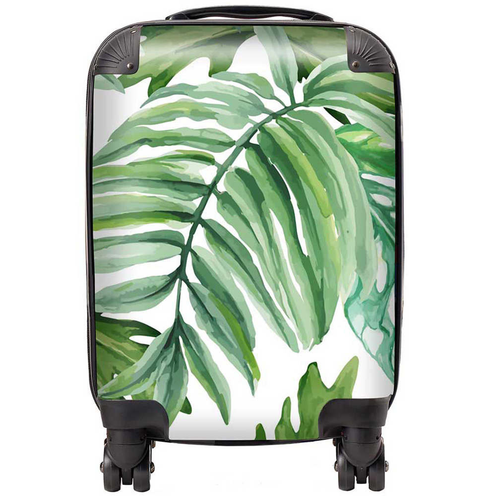 Warren Reed Designer Small Exotic Rainforest Leaves Suitcase Image 1