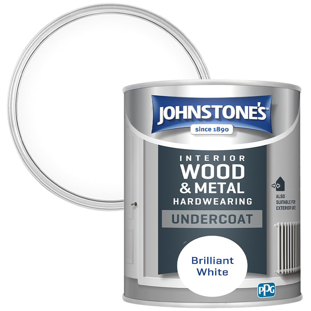 Johnstone's Pure Brilliant White All Purpose Undercoat 750ml Image 1