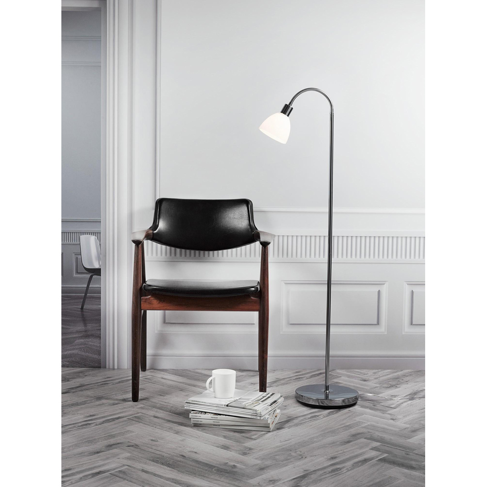 Nordlux Ray E14 Chrome Single Floor Lamp Image 2