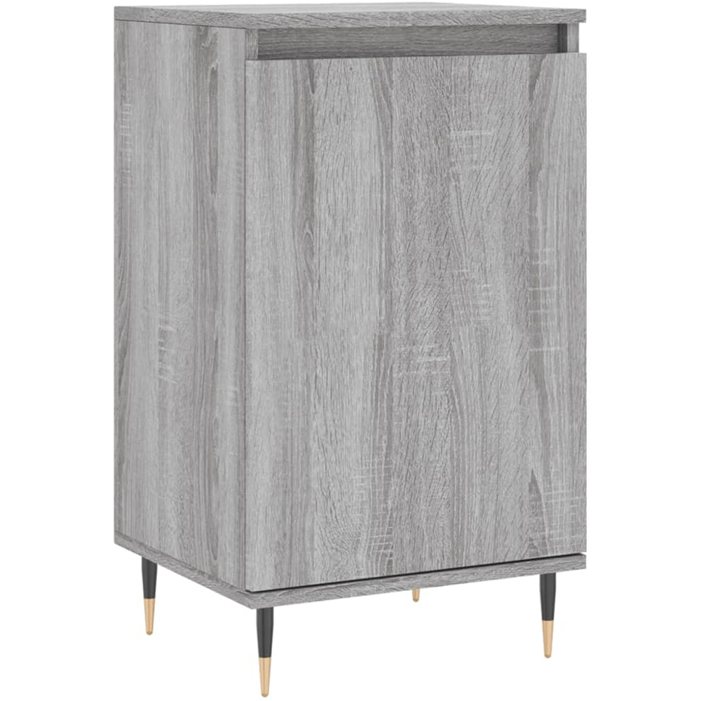vidaXL Single Door Grey Sonoma Wooden Sideboard Image 2