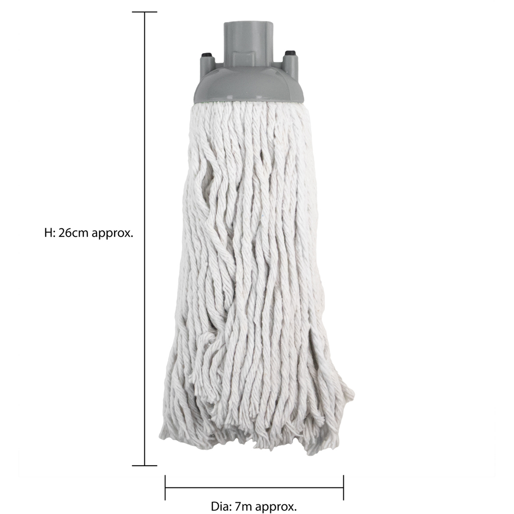 JVL Cleaning Grey Replacement Cotton String Mop Head 3 Pack Image 6