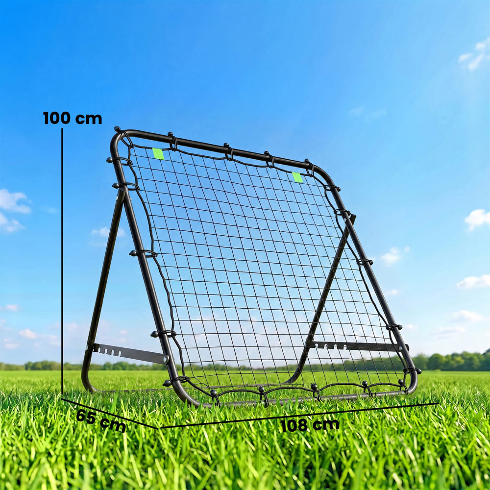 HOMCOM Adjustable Football Rebounder Net Training Aid Black Image 9