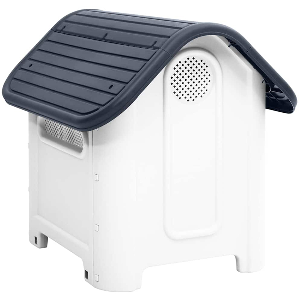 vidaXL Grey Polypropylene Dog House 59 x 75 x 66cm Image 4